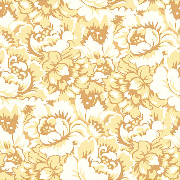 Seamlessly Repeating Yellow Flowers vector art illustration