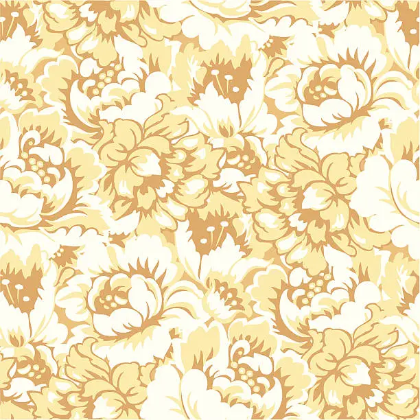 Vector illustration of Seamlessly Repeating Yellow Flowers