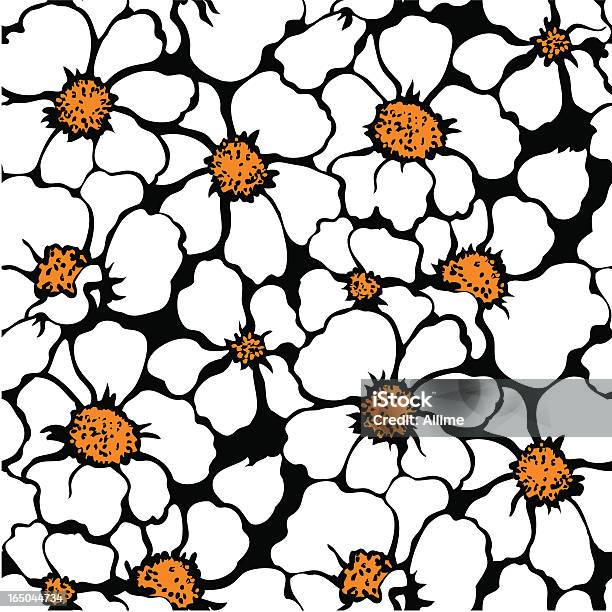 Seamlessly Repeating Floral Pattern Stock Illustration - Download Image Now - Backgrounds, Beauty, Black Color