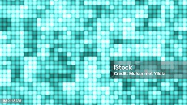 Cyan Cyberbox 4k Cyan Floating Cyber Squares Background Loop Stock Photo - Download ...
