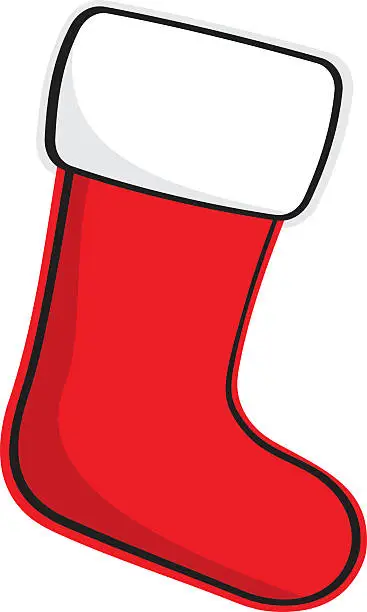 Vector illustration of A cartoon of a Christmas stocking