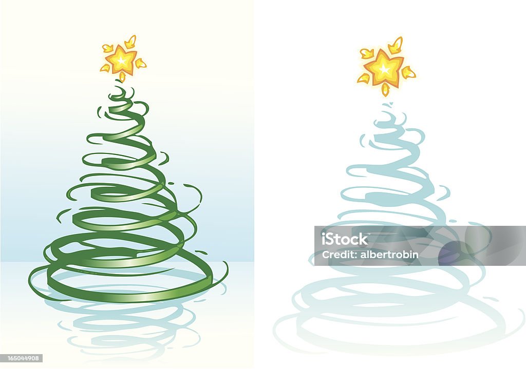 christmas tree christmas tree made of swirling ribbons. Celebration Event stock vector
