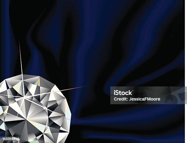 Diamant Auf Schwarzem Satin Stock Vektor Art und mehr Bilder von Blau - Blau, Diamant, Dunkelblau