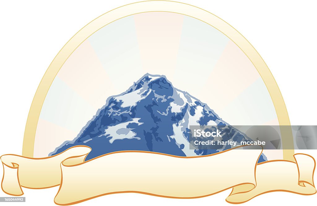 Montagne avec Défiler - clipart vectoriel de Bleu libre de droits