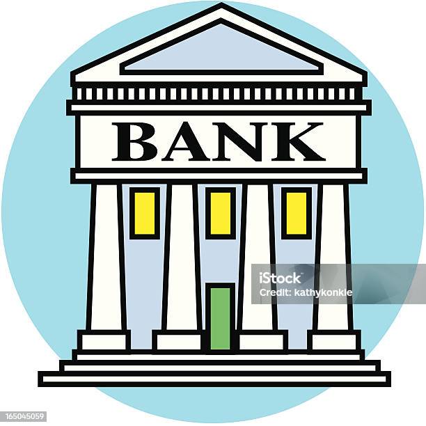 Cartoon Drawing Of A Bank Vector Stock Illustration - Download Image Now -  Built Structure, Business, Corporate Business - iStock