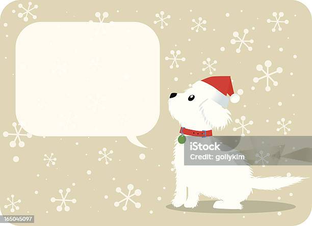 犬にトークの吹き出し付き - クリスマスのベクターアート素材や画像を多数ご用意 - クリスマス, 犬, ベクター画像