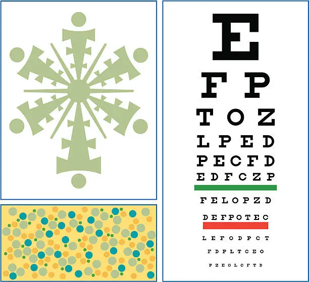 Vector illustration of Eye Charts