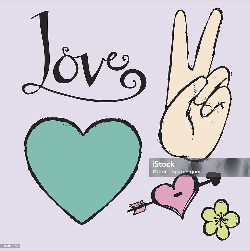 Iconos de amor - arte vectorial de Amor - Sentimiento libre de derechos