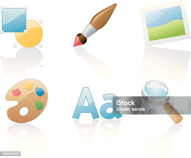 Shiny Icons Graphics Stock Illustration - Download Image Now - Artist's Palette, Color Image, Colors