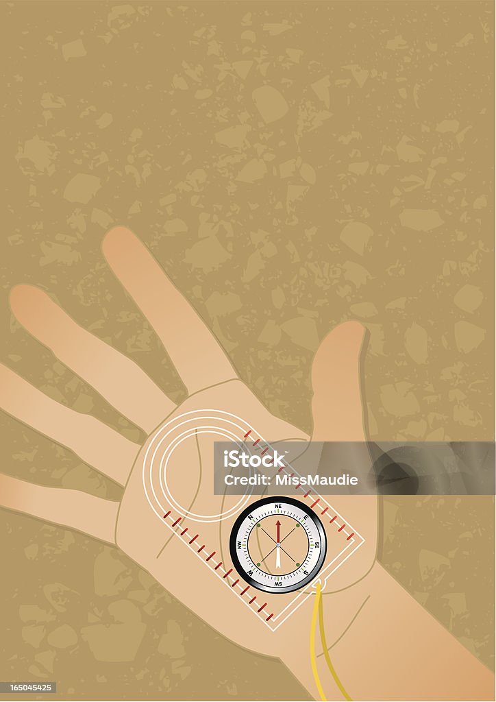 Hand and compass for direction Now all we need is a map? Concepts stock vector