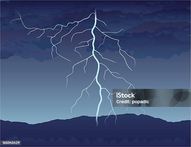 Lightning Stream Vector Lightning Vector Stock Illustration - Download Image Now - Thunderstorm ...