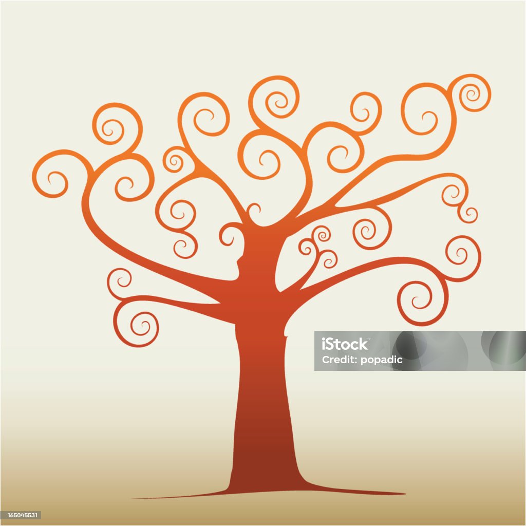 Tree Design Swirl Swirl Tree Stock Illustration - Download Image Now - Abstract, Autumn ...