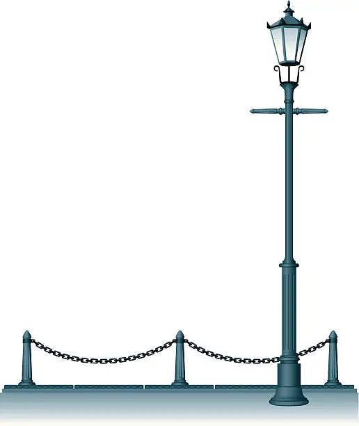 Vector illustration of street lantern