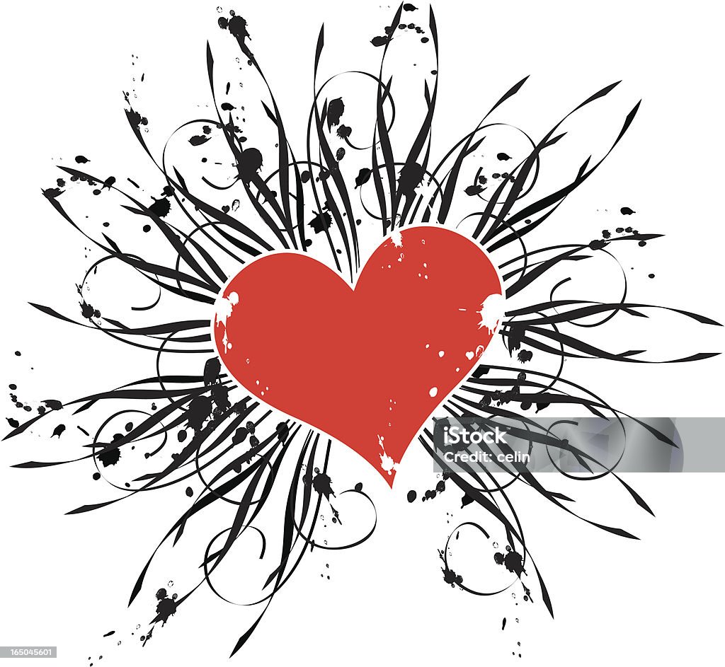 Grunge corazón Ornament - arte vectorial de Abstracto libre de derechos