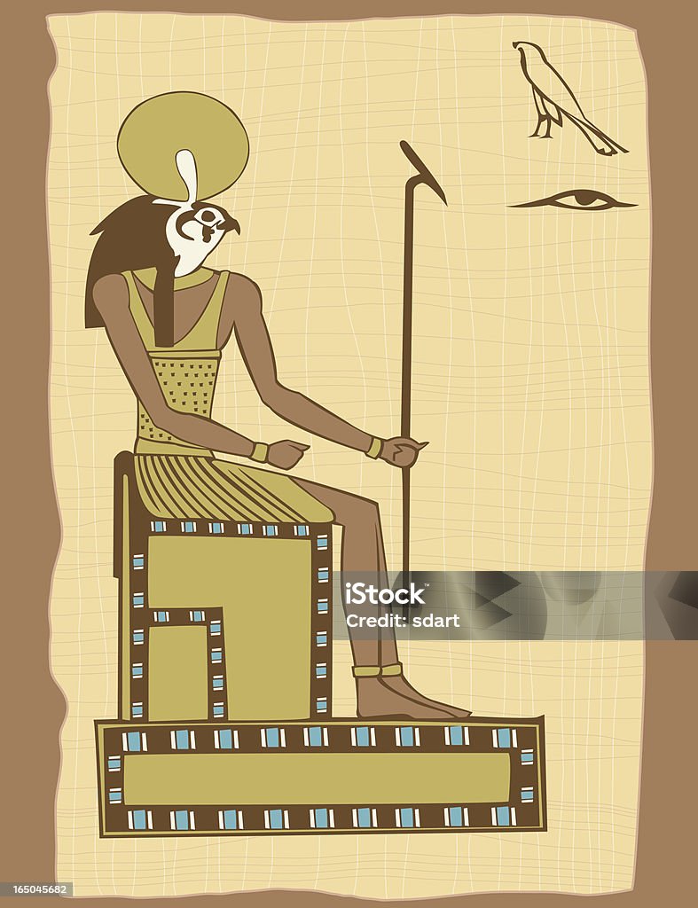 Египетский Бог - Векторная графика Культура Древнего Египта роялти-фри