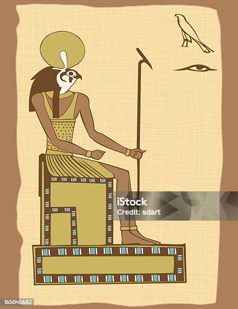 Египетский Бог — стоковая векторная графика и другие изображения на тему Культура Древнего Египта - Культура Древнего Египта, Бог, Археология