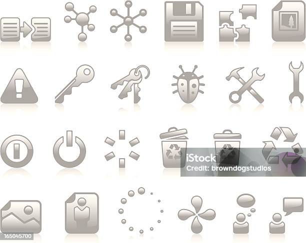 Developers Icons I Grey Stock Illustration - Download Image Now - Bubble, Clip Art, Clipping Path