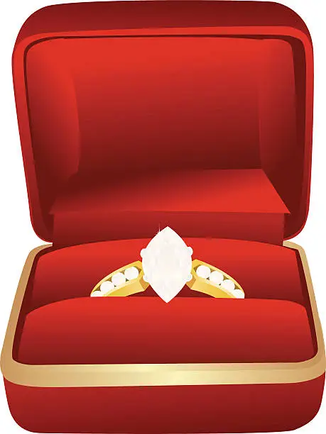 Vector illustration of Engagement Ring