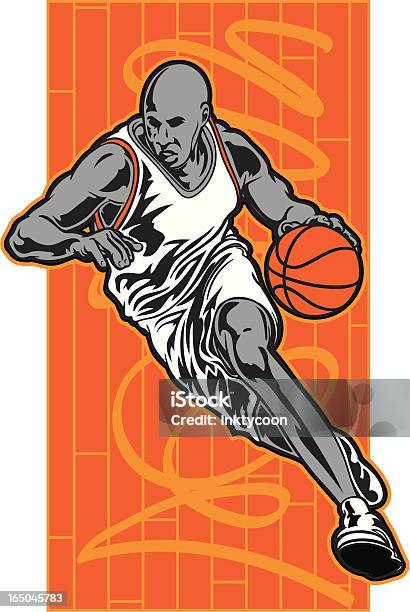ドリブルて - スポーツ バスケットボールのベクターアート素材や画像を多数ご用意 - スポーツ バスケットボール, スポーツコート, イラストレーション