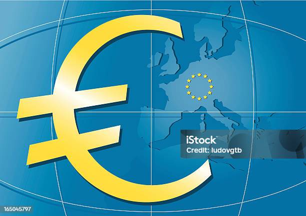 Europa Mapa Com Euro - Arte vetorial de stock e mais imagens de Bandeira - Bandeira, Bélgica, Comercializar