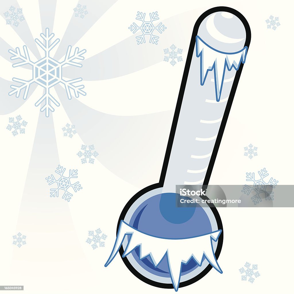 Termometr w Zima zimny! - Grafika wektorowa royalty-free (Chłodny)