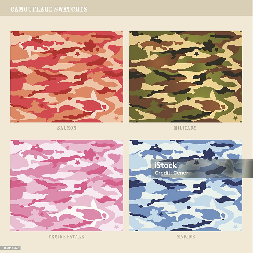 Nahtlose koi-Fische camouflage-Einsätze - Lizenzfrei Tarnkleidung Vektorgrafik