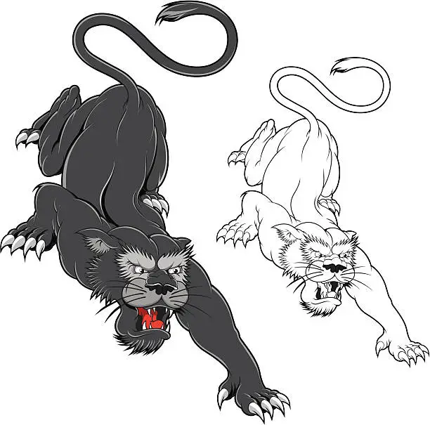 Vector illustration of panther