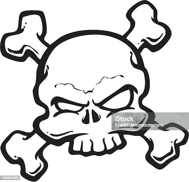 Ilustración de Skullncrossbones y más Vectores Libres de Derechos de Bandera de piratas - Bandera de piratas, Cráneo humano, Embrujado