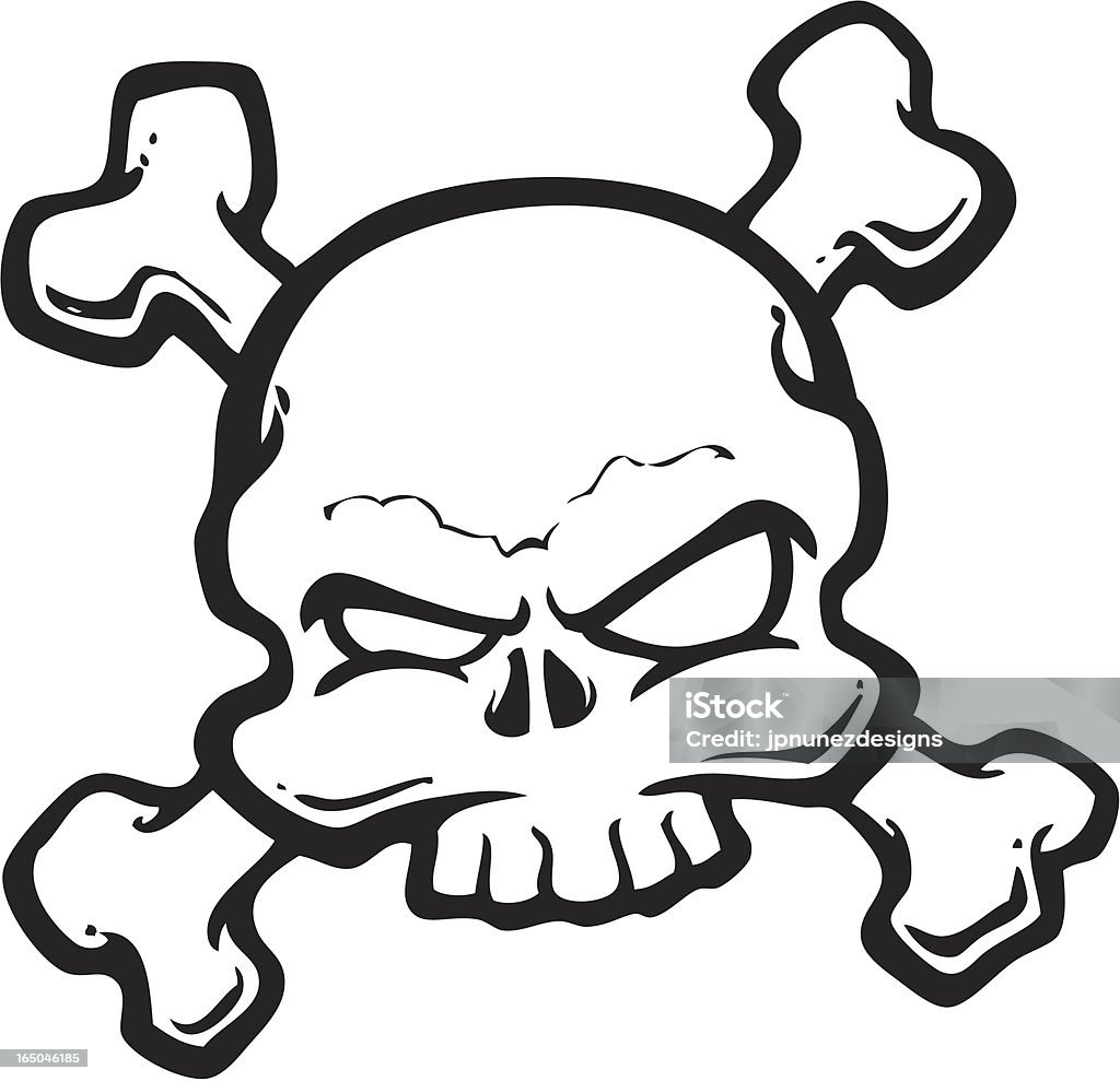 skullncrossbones - Vetor de Assustador royalty-free