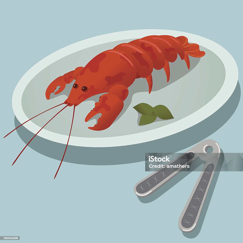 Un plat de homard et Cracker - clipart vectoriel de Aliment libre de droits