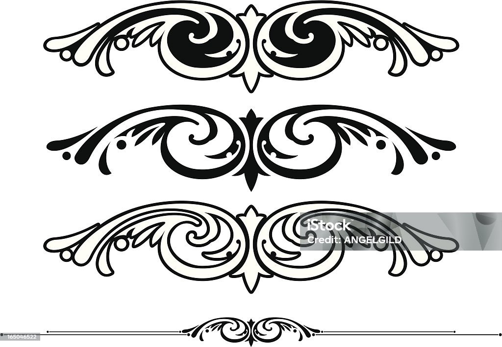 Manuscrits Centre - clipart vectoriel de Bordure libre de droits