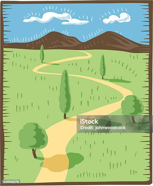 Road In A Countryside Stock Illustration - Download Image Now - Winding Road, Vector, Art