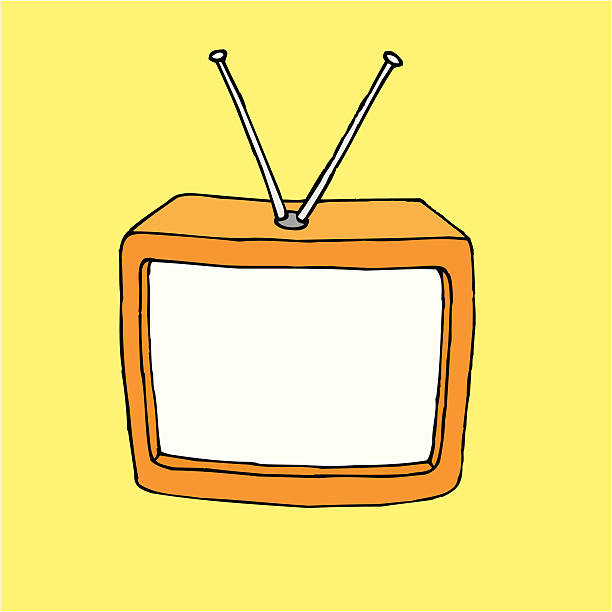 Vintage Television vector art illustration