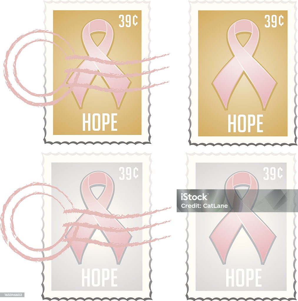 Pieczęć serii II – Rak piersi świadomości - Grafika wektorowa royalty-free (Artykuł biurowy)