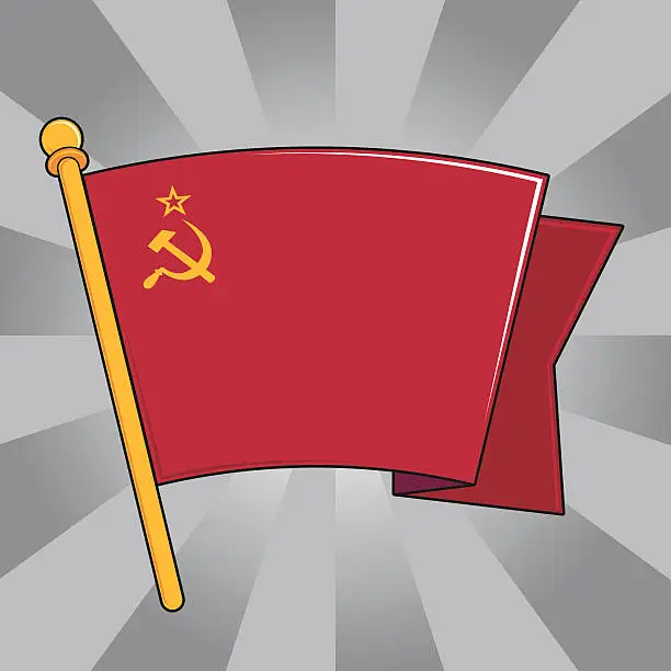 Vector illustration of Flag of the former Soviet Union