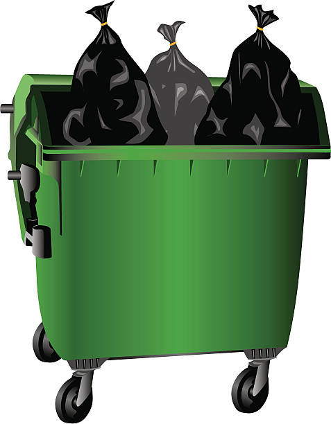 Bекторная иллюстрация Заполненный мусорные контейнеры (вектор