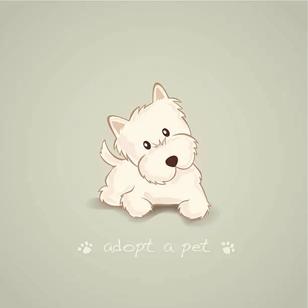 Vector illustration of Adopt a Pet Westie