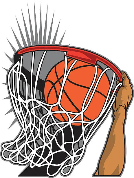 Vector illustration of Basketball Dunk