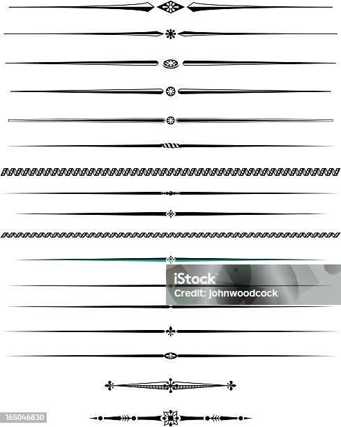 Decorative Lines Two Stock Illustration - Download Image Now - Single Line, Frame - Border, In A Row
