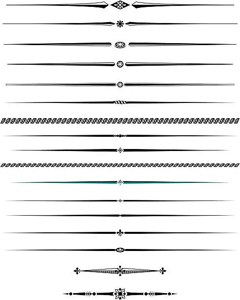 Vector illustration of Decorative lines two