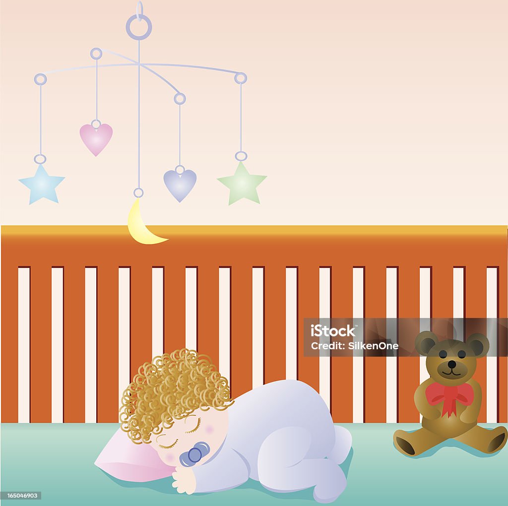 Bebé dormir - arte vectorial de Bebé libre de derechos