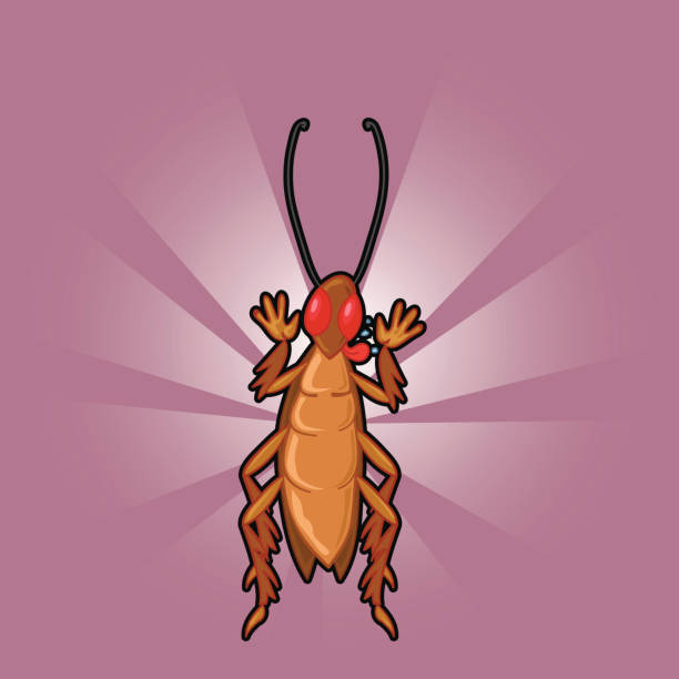 Smart Cockroach vector art illustration