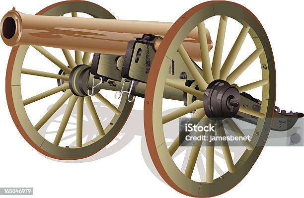 Old Brass Cannon Stock Illustration - Download Image Now - Cannon - Artillery, American Civil War, Civil War