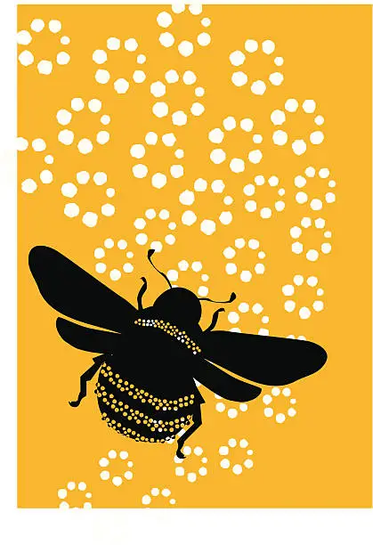 Vector illustration of Bumblebee polka