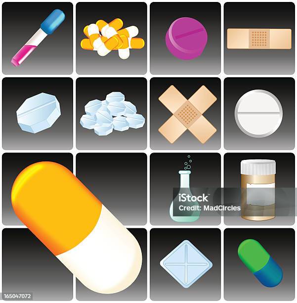 Medizin Stock Vektor Art und mehr Bilder von Acetylsalicylsäure - Acetylsalicylsäure, Bandage, Begriffssymbol