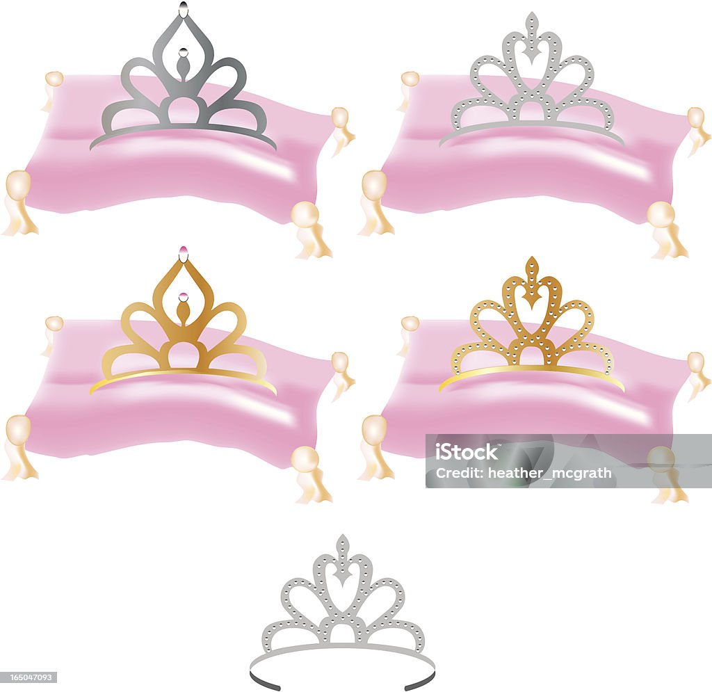 Tiara no travesseiro - Vetor de Travesseiro royalty-free