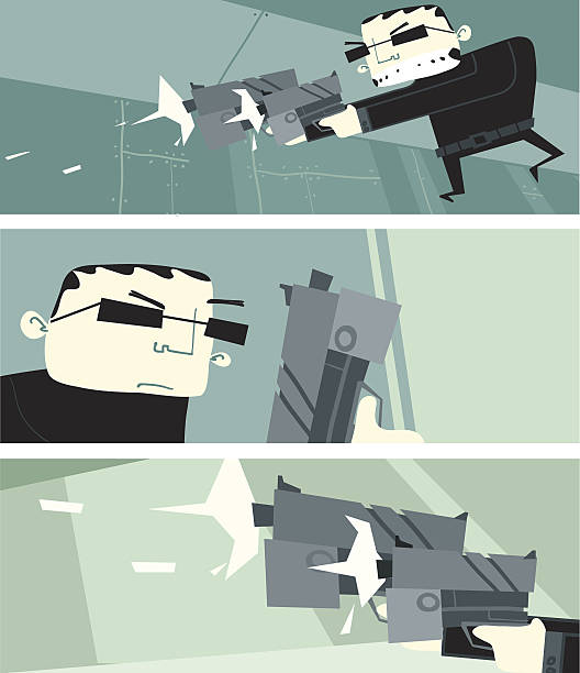 Secret Agent Man 09:00. Terrorists have taken hostages and are threatening to blow up the white house. action anime movies stock illustrations