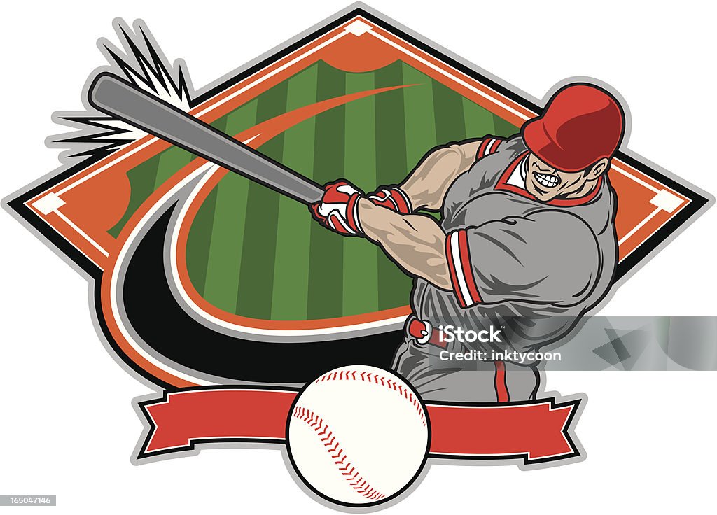 Home Run A baseball Player nailing one for a home run. All the elements are separate for easy change-ups. Baseball - Ball stock vector