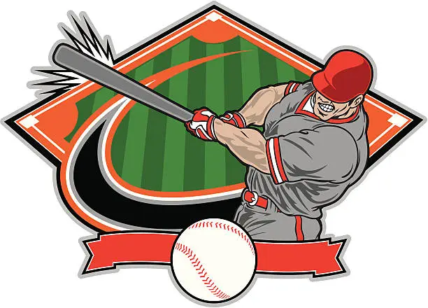 Vector illustration of Home Run