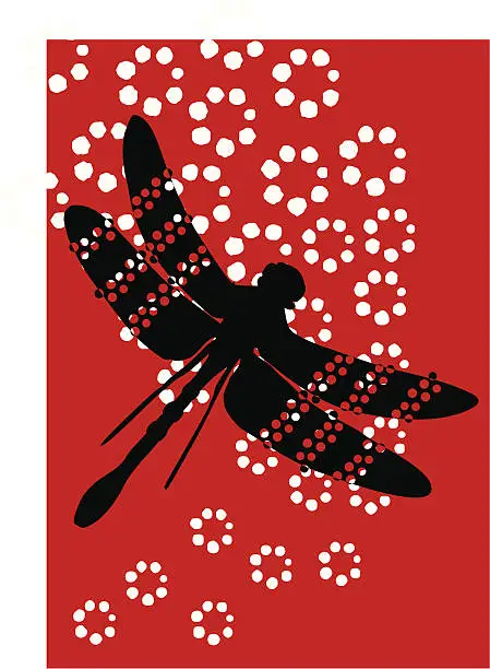 Vector illustration of Dragonfly Polka
